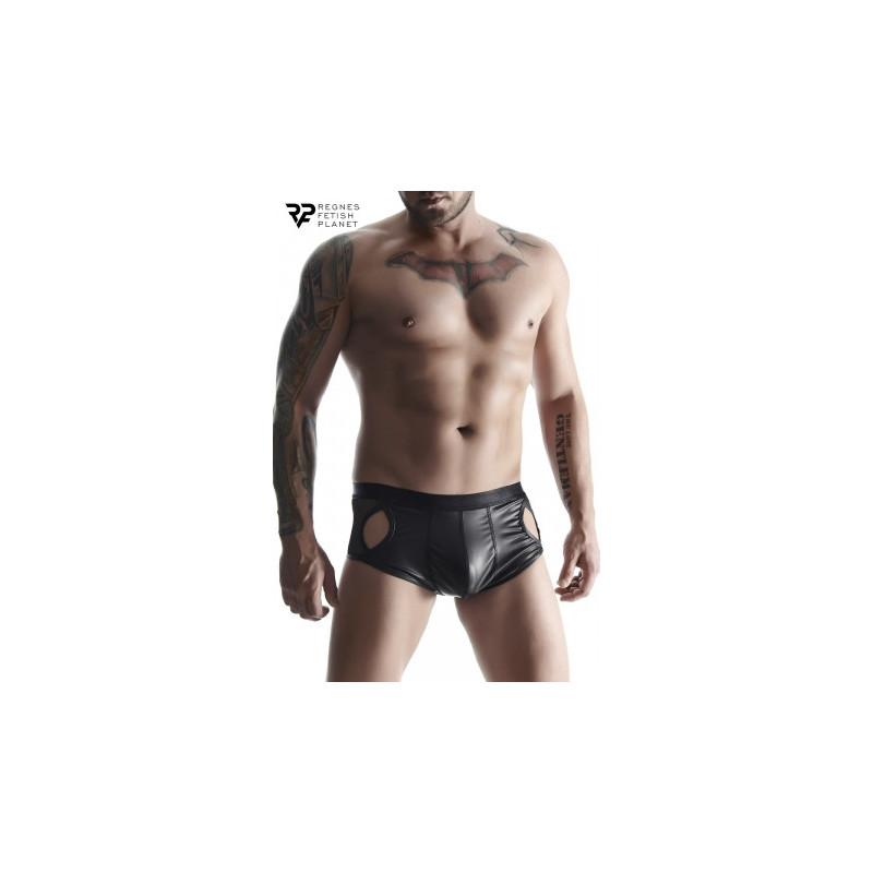 Shorty ouvert noir wetlook - Regnes Shorty ouvert noir wetlook - Regnes