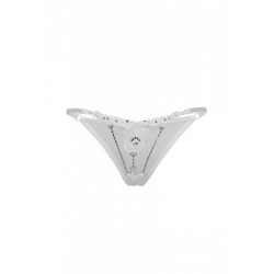 String ouvert à strass blanc