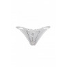 String ouvert à strass blanc