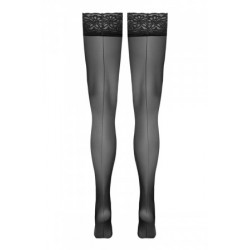 Bas autofixants noir Hold up 3 - Cotelli Legwear