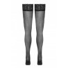 Bas autofixants noir Hold up 2 - Cotelli Legwear