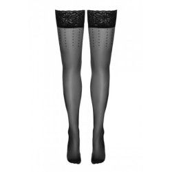 Bas autofixants noir Hold up 2 - Cotelli Legwear