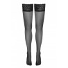 Bas autofixants noir Hold up - Cotelli Legwear