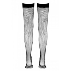 Bas résille autofixants noir - Cotelli Legwear
