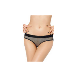 Culotte ouverte en résille noire