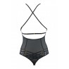Body string tulle et dentelle noir V-10100 - Axami