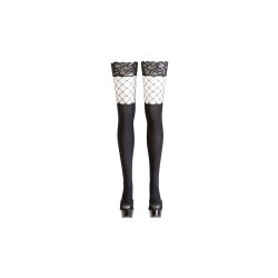 Bas autofixants opaques noir - Cotelli Legwear