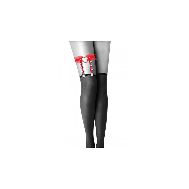 Jarretière rouge avec coeur